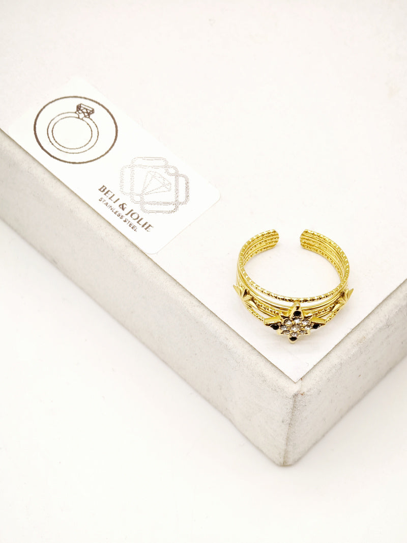 Bague en acier inoxydable ajustable - BLANC