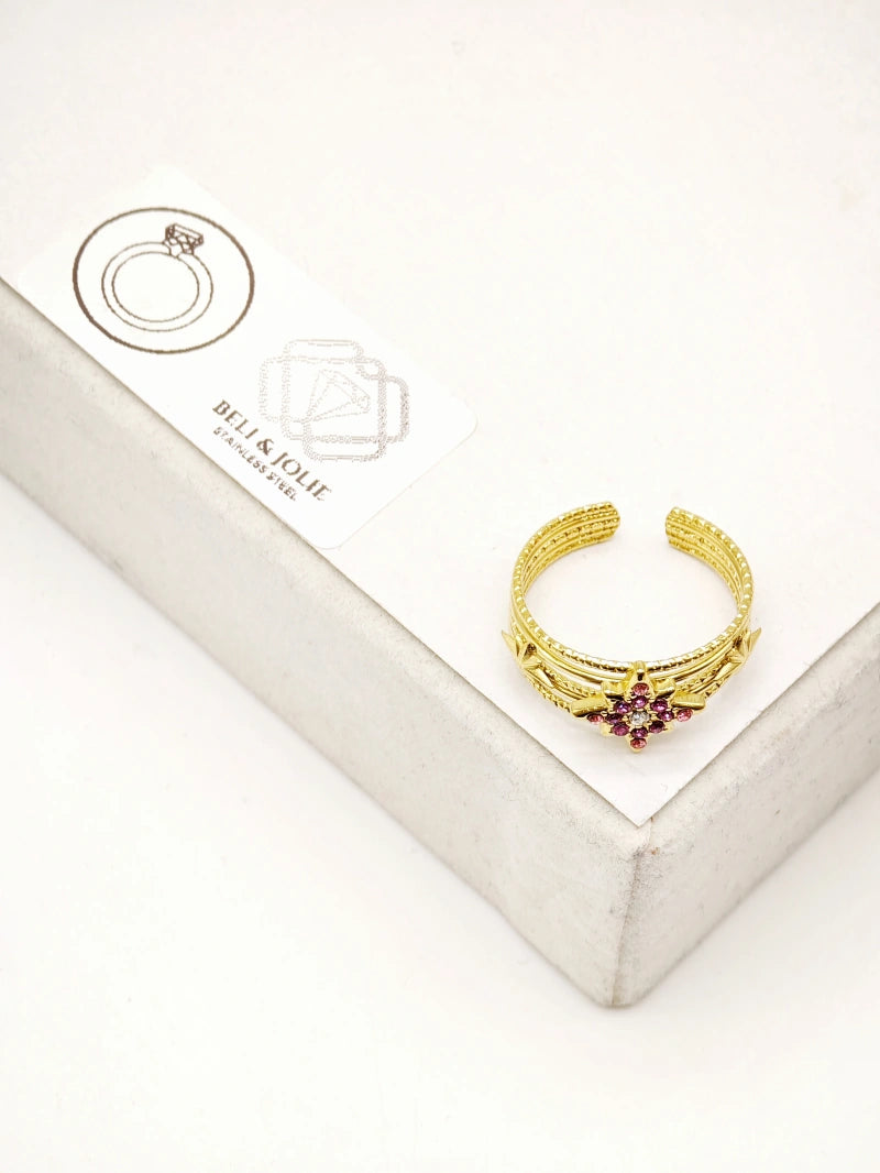 Bague en acier inoxydable ajustable - ROSE