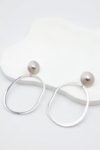 Boucles d'oreilles en acier inoxydable - ARGENT
