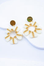 Boucles d'oreilles en acier inoxydable - BLANC