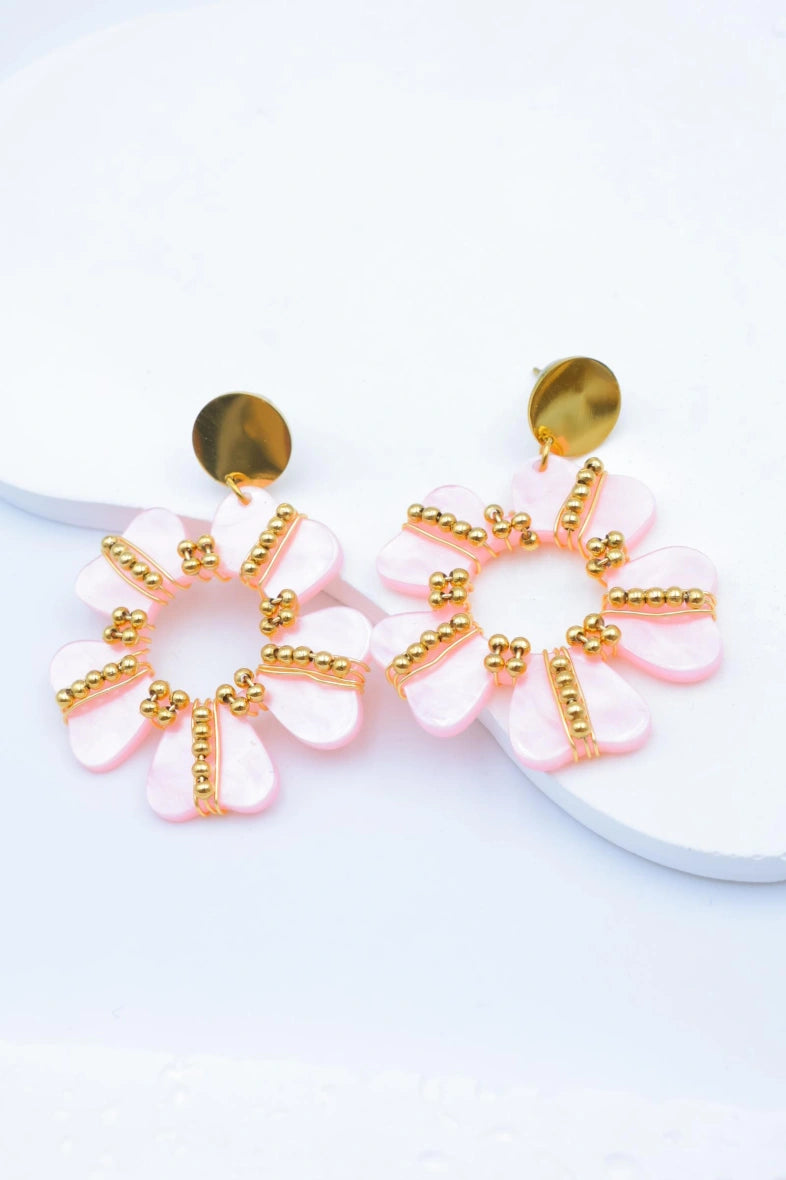 Boucles d'oreilles en acier inoxydable - ROSE