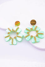 Boucles d'oreilles en acier inoxydable - VERT
