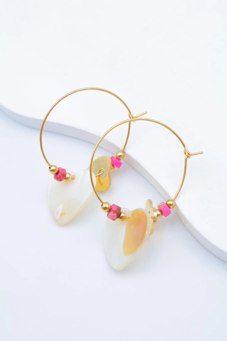 Boucles d'oreilles en acier inoxydable - ROSE