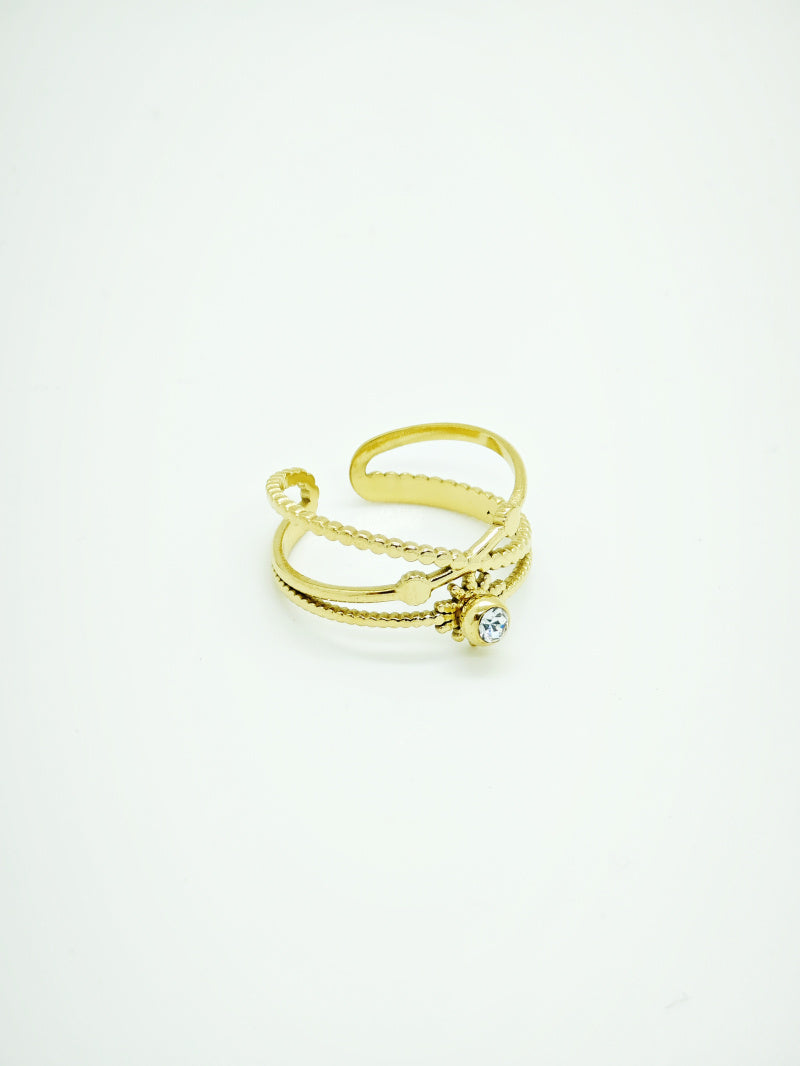 Bague en acier inoxydable ajustable - BLANC