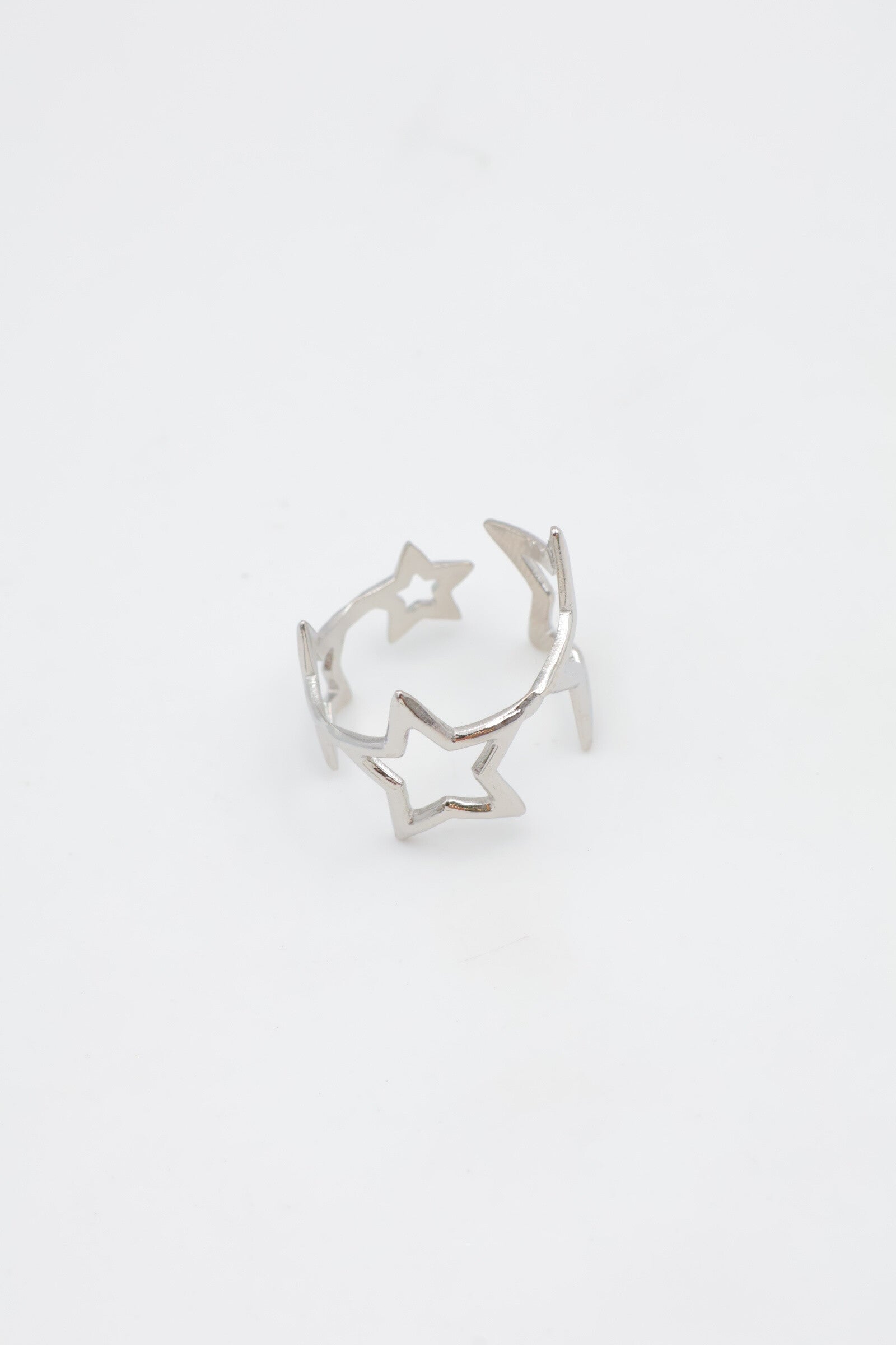 Bague en acier inoxydable ajustable - ARGENT