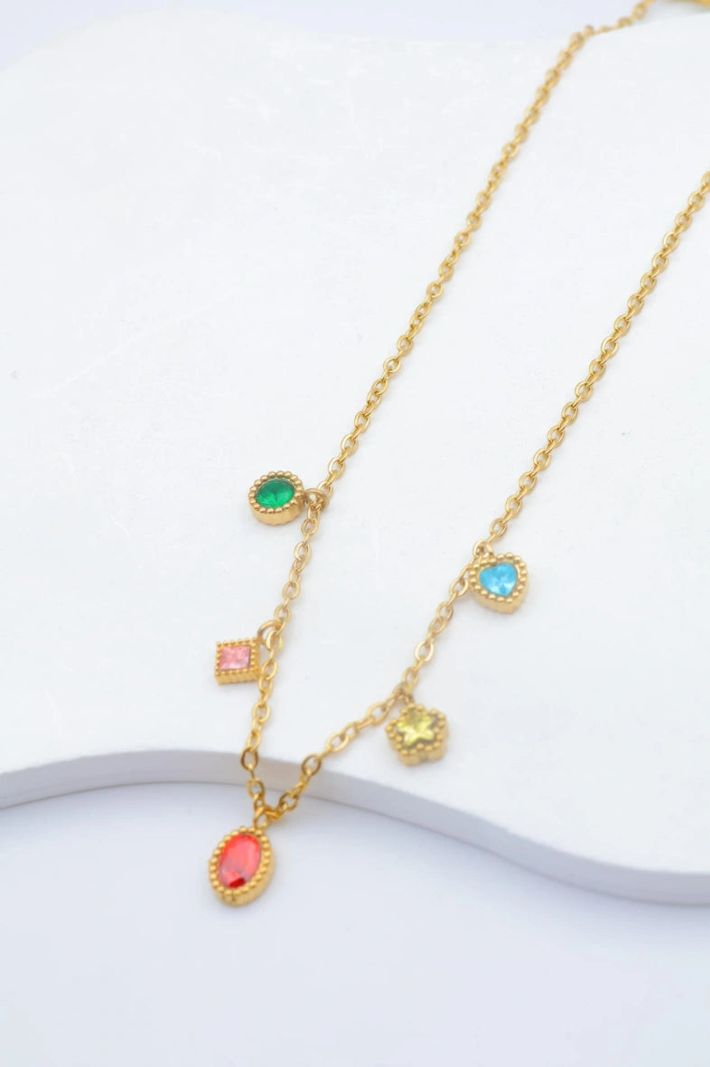 Collier en acier inoxydable - MULTICOLORE