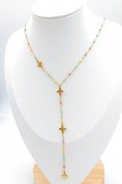 Collier en acier inoxydable - MULTICOLORE