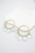 Boucles d'oreilles en acier inoxydable - BLEU