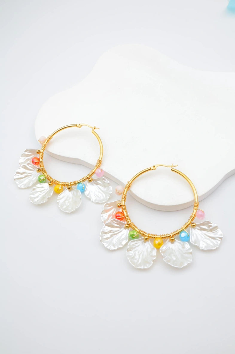 Boucles d'oreilles en acier inoxydable - MULTICOLORE