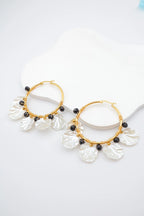 Boucles d'oreilles en acier inoxydable - NOIR