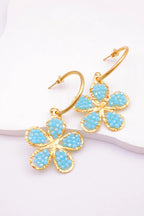Boucles d'oreilles en acier inoxydable - BLEU