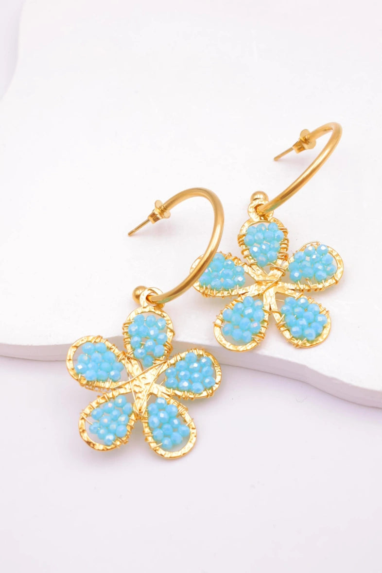 Boucles d'oreilles en acier inoxydable - BLEU