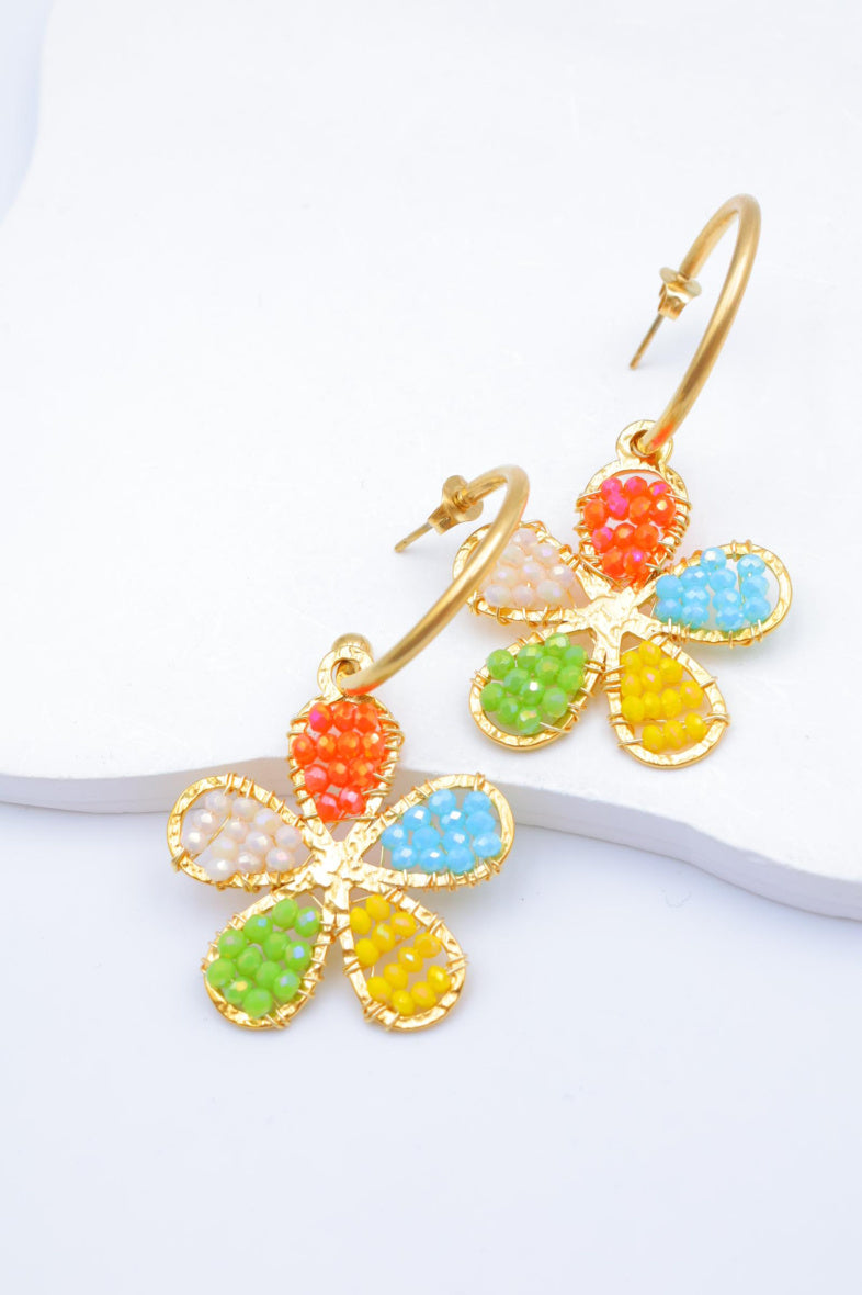 Boucles d'oreilles en acier inoxydable - MULTICOLORE