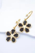 Boucles d'oreilles en acier inoxydable - NOIR