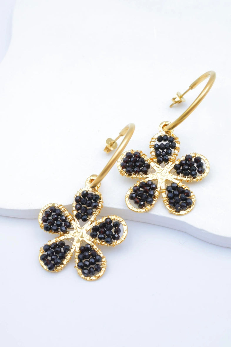 Boucles d'oreilles en acier inoxydable - NOIR