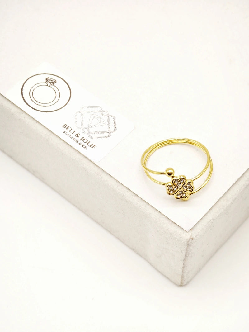 Bague en acier inoxydable ajustable - BLANC