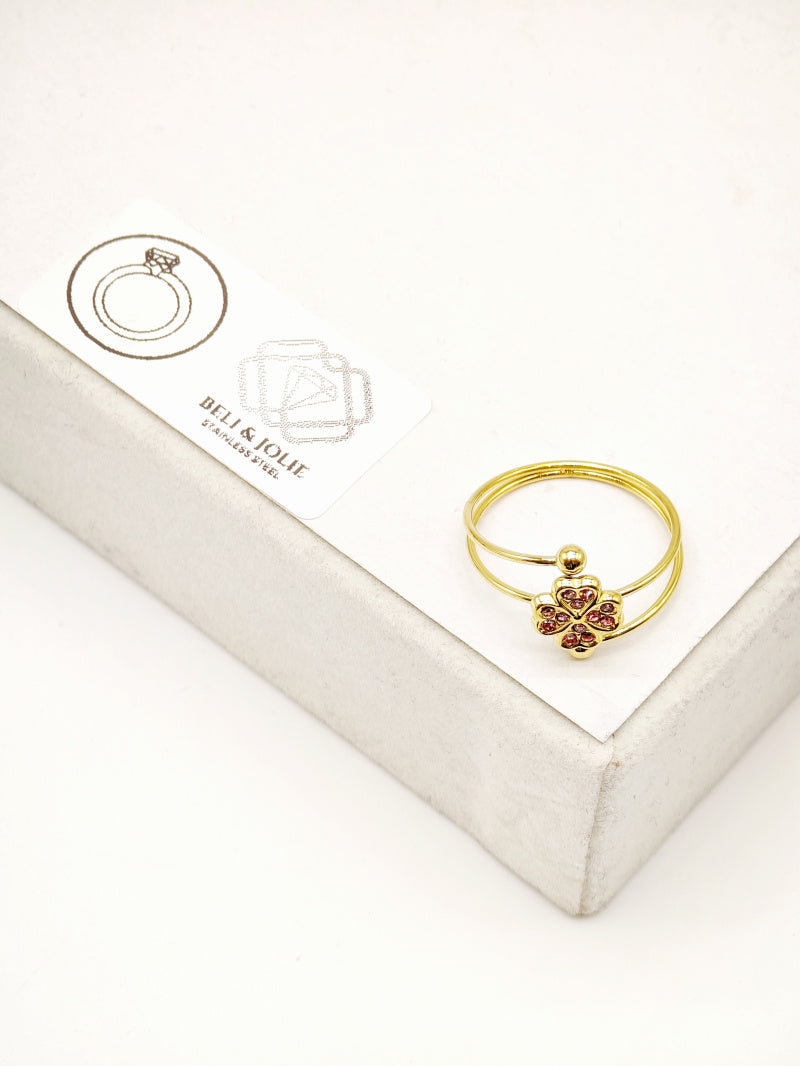 Bague en acier inoxydable ajustable - ROSE