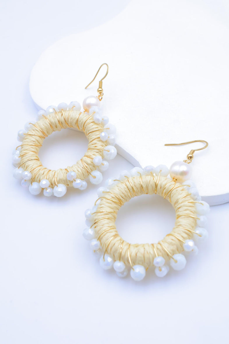 Boucles d'oreilles en acier inoxydable - BLANC
