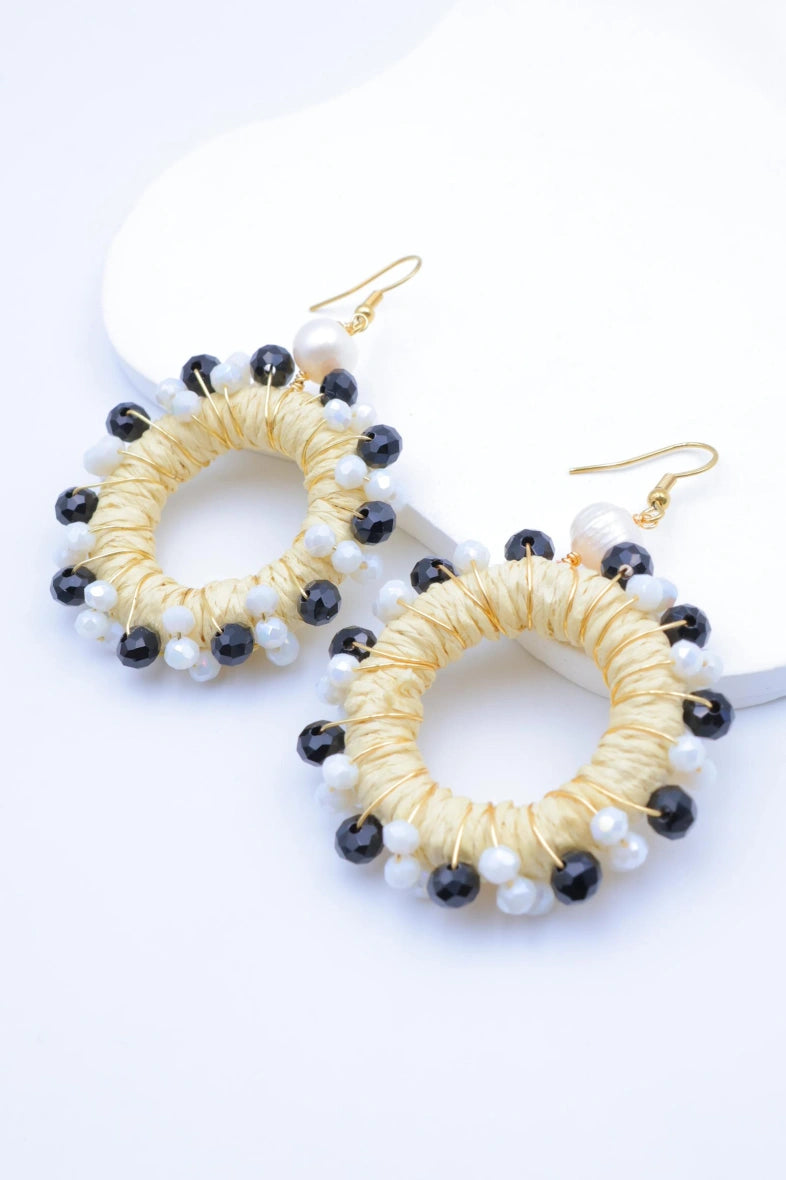Boucles d'oreilles en acier inoxydable - NOIR