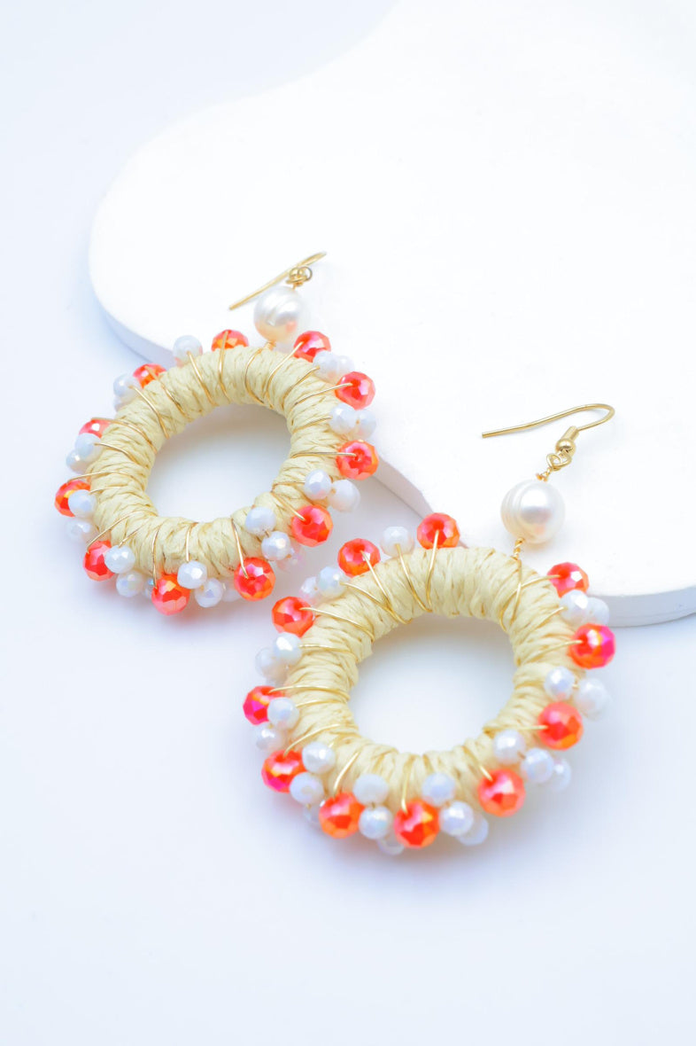 Boucles d'oreilles en acier inoxydable - ORANGE