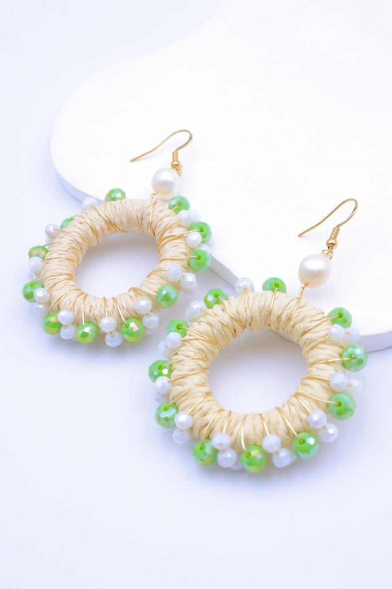 Boucles d'oreilles en acier inoxydable - VERT