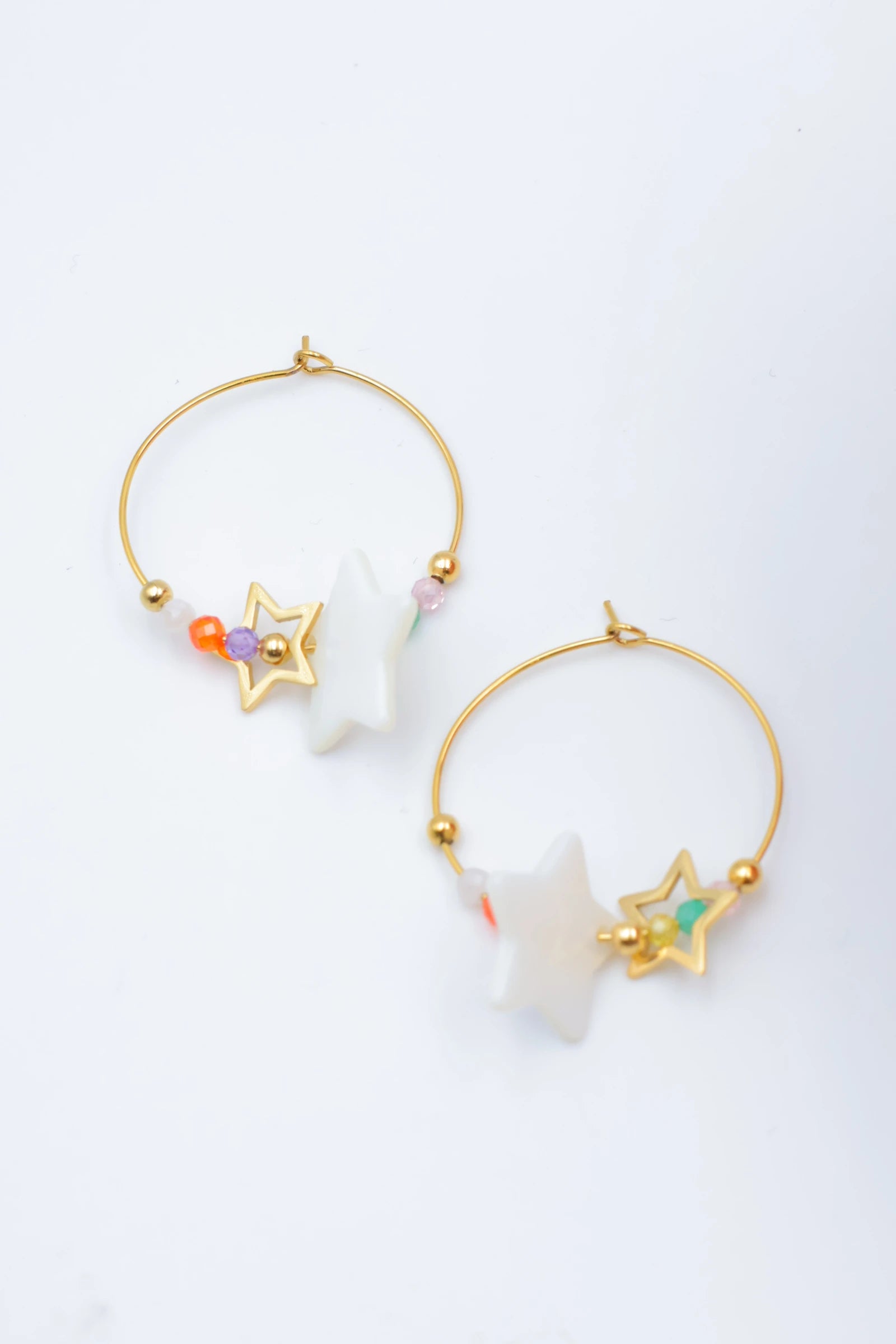Boucles d'oreilles en acier inoxydable - MULTICOLORE