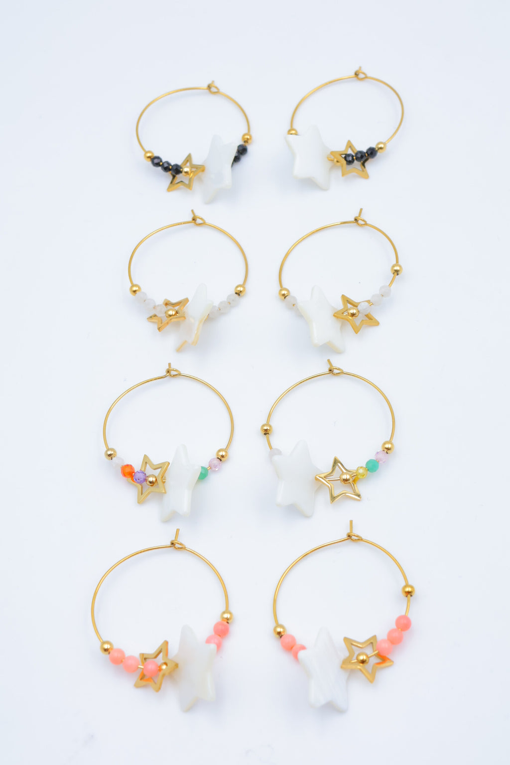 Boucles d'oreilles en acier inoxydable - NOIR