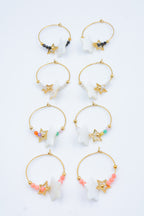 Boucles d'oreilles en acier inoxydable - NOIR