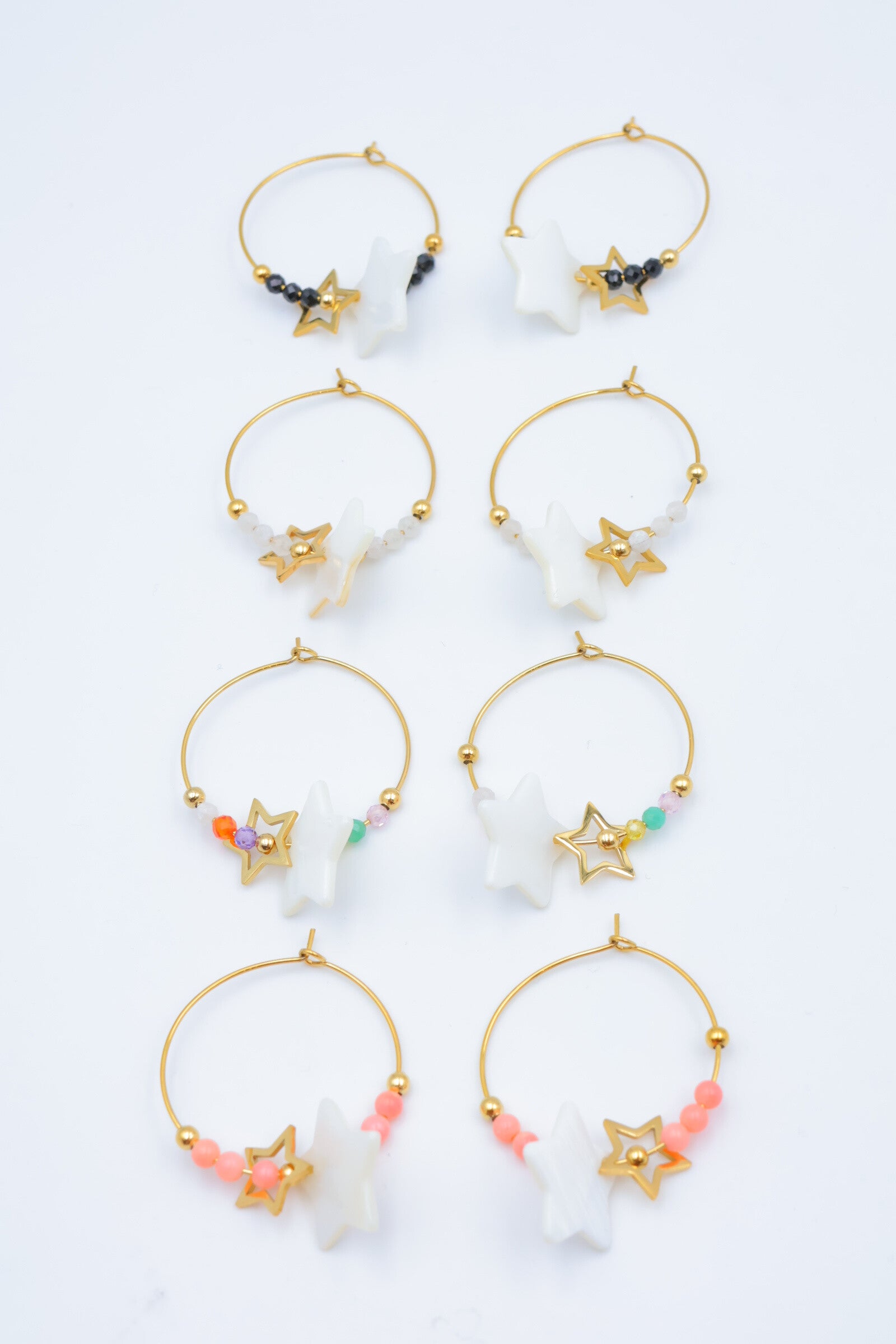 Boucles d'oreilles en acier inoxydable - NOIR
