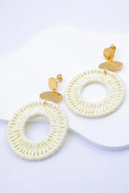 Boucles d'oreilles en acier inoxydable - BLANC