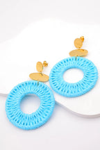 Boucles d'oreilles en acier inoxydable - BLEU