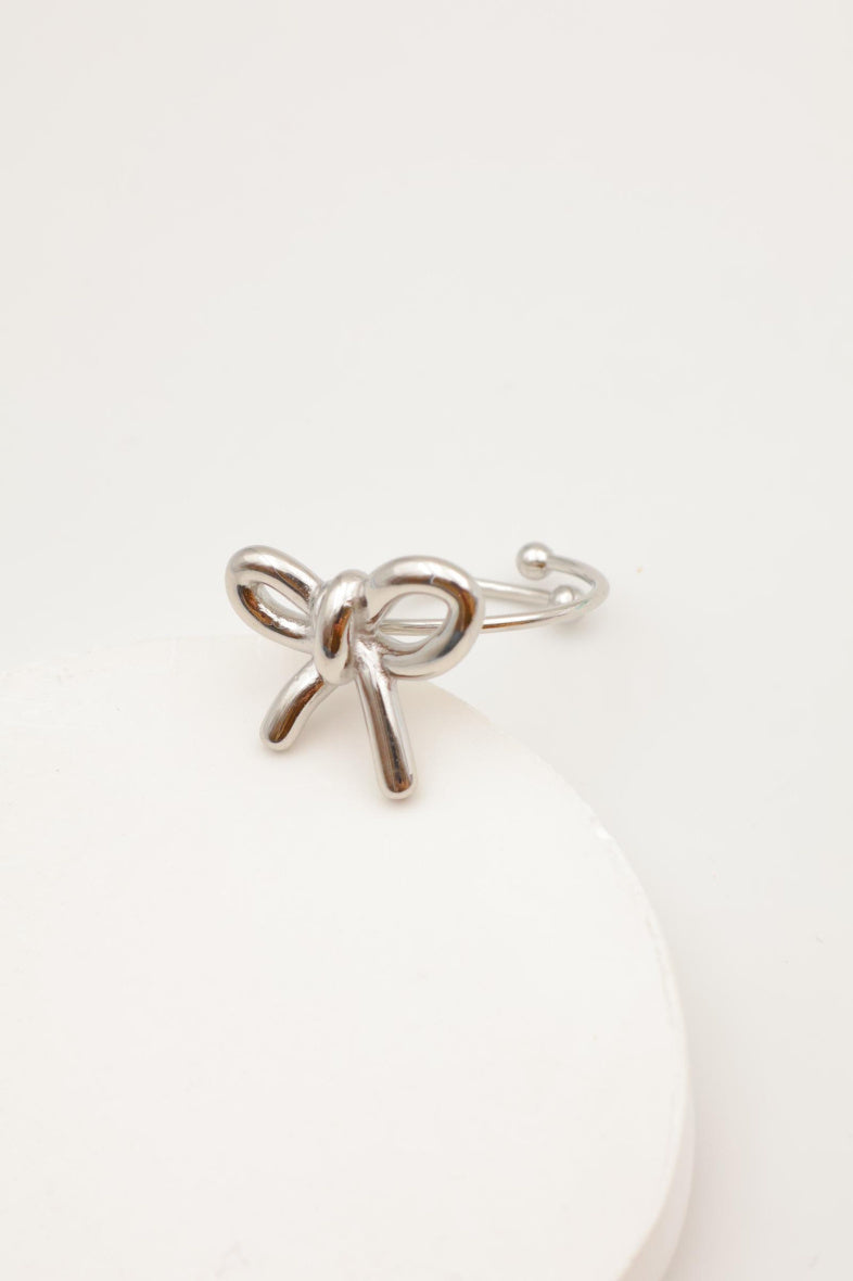 Bague en acier inoxydable ajustable - ARGENT