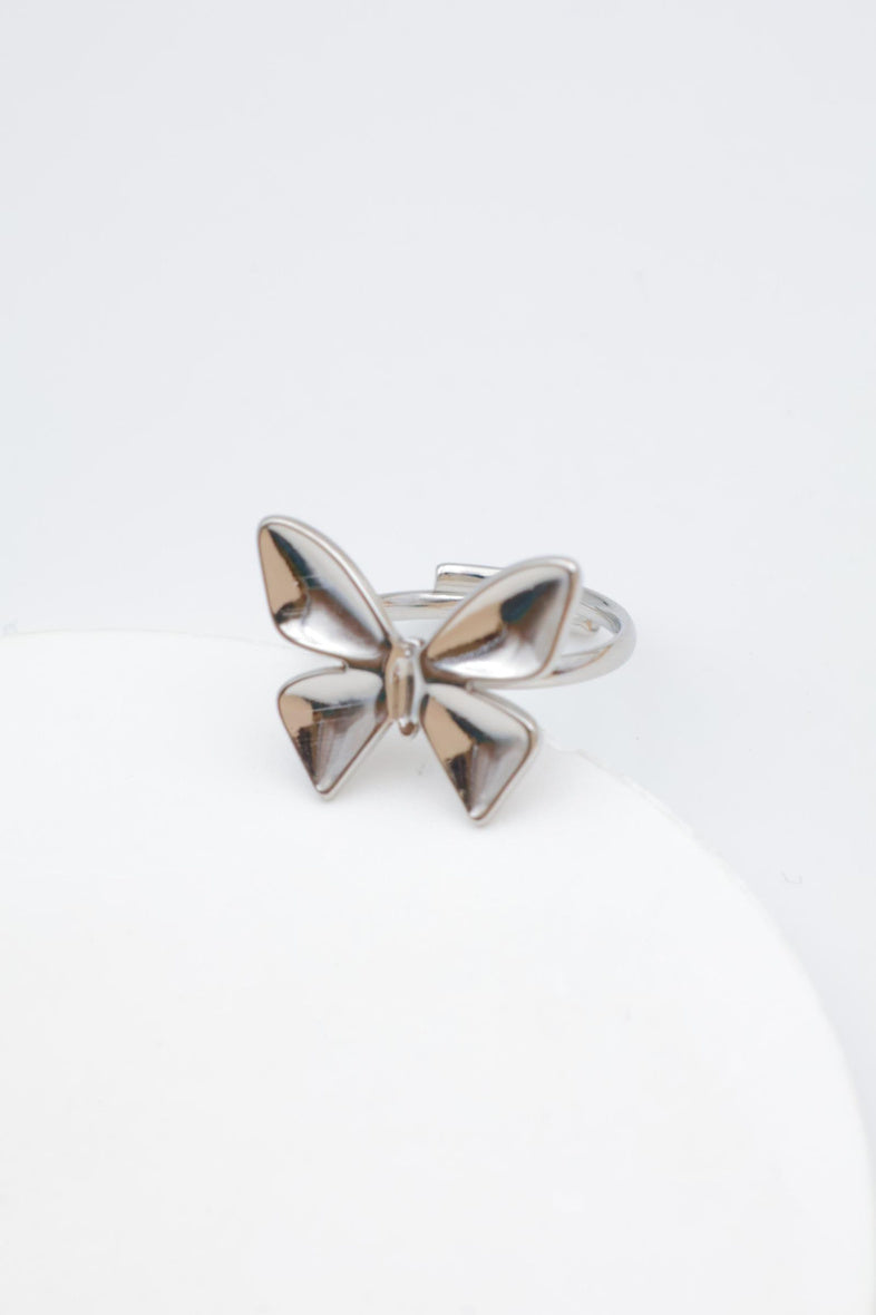 Bague en acier inoxydable ajustable - ARGENT