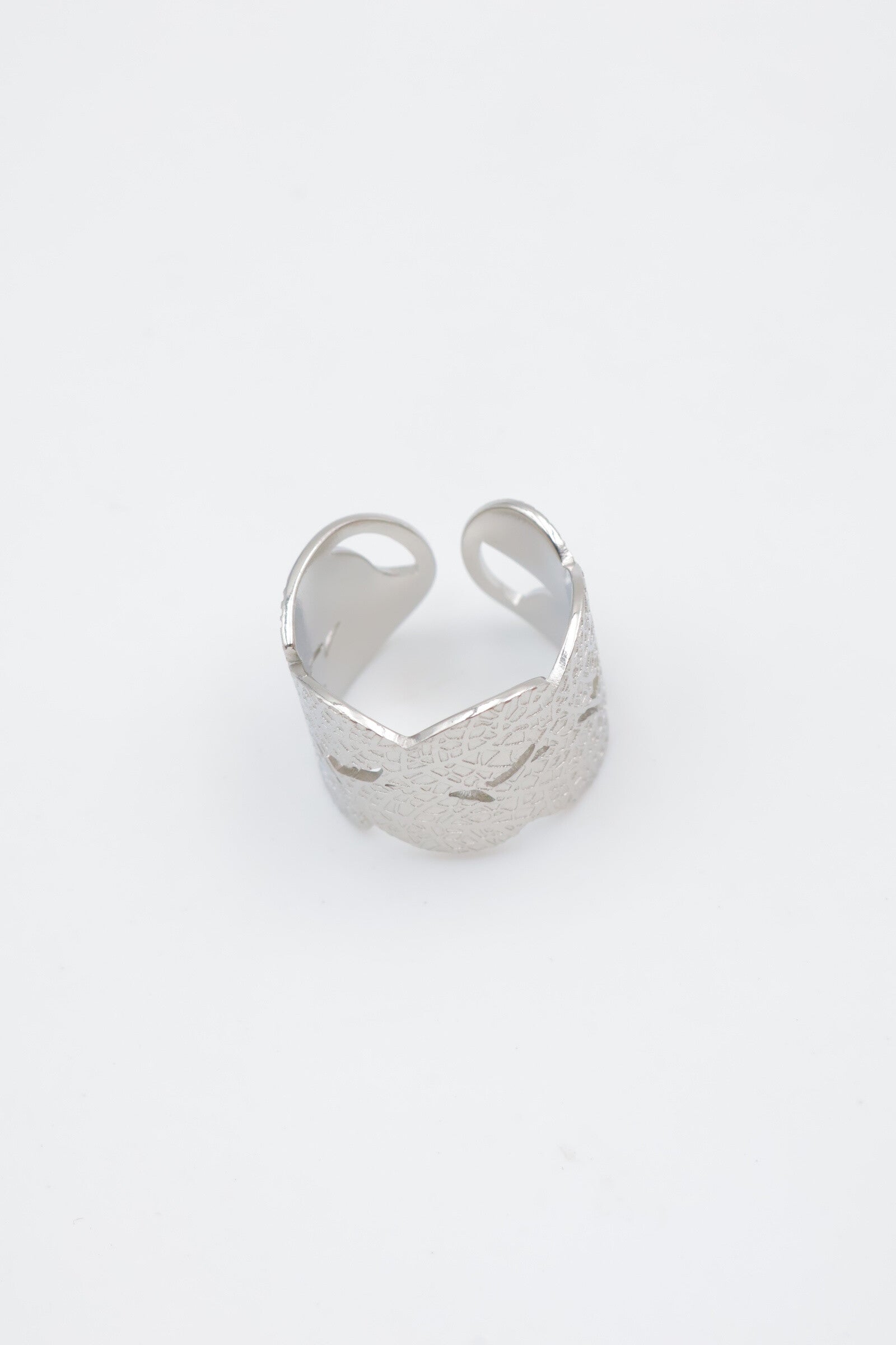 Bague en acier inoxydable ajustable - ARGENT