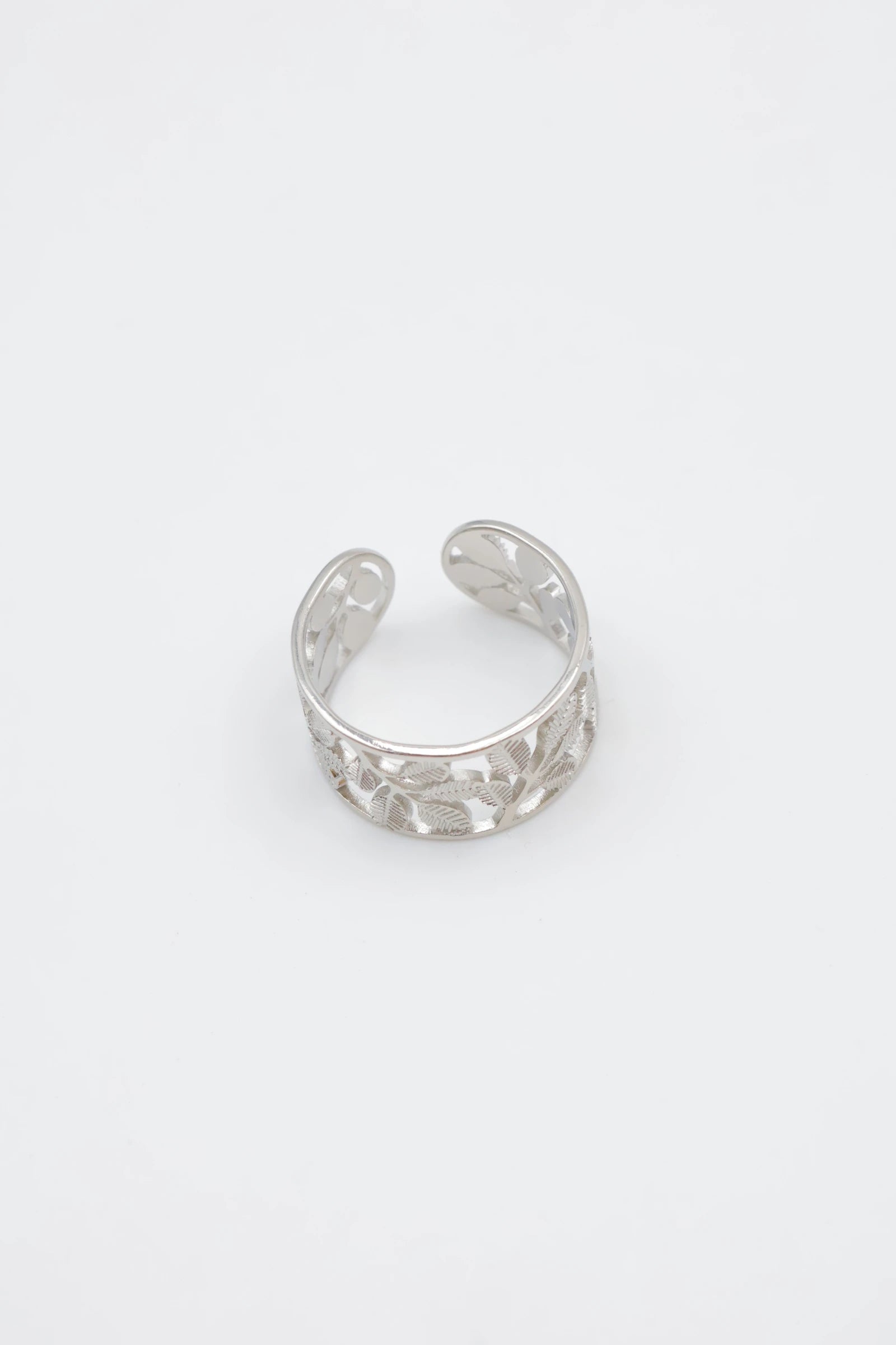 Bague en acier inoxydable ajustable - ARGENT