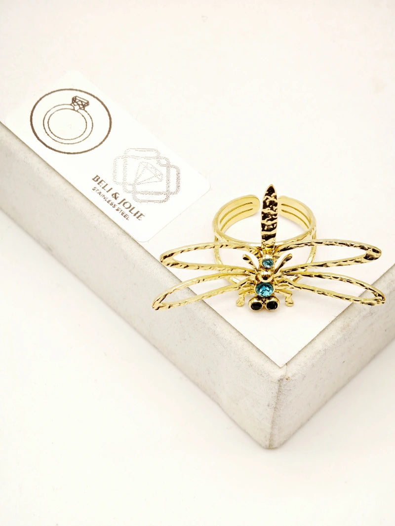 Bague en acier inoxydable ajustable - BLEU