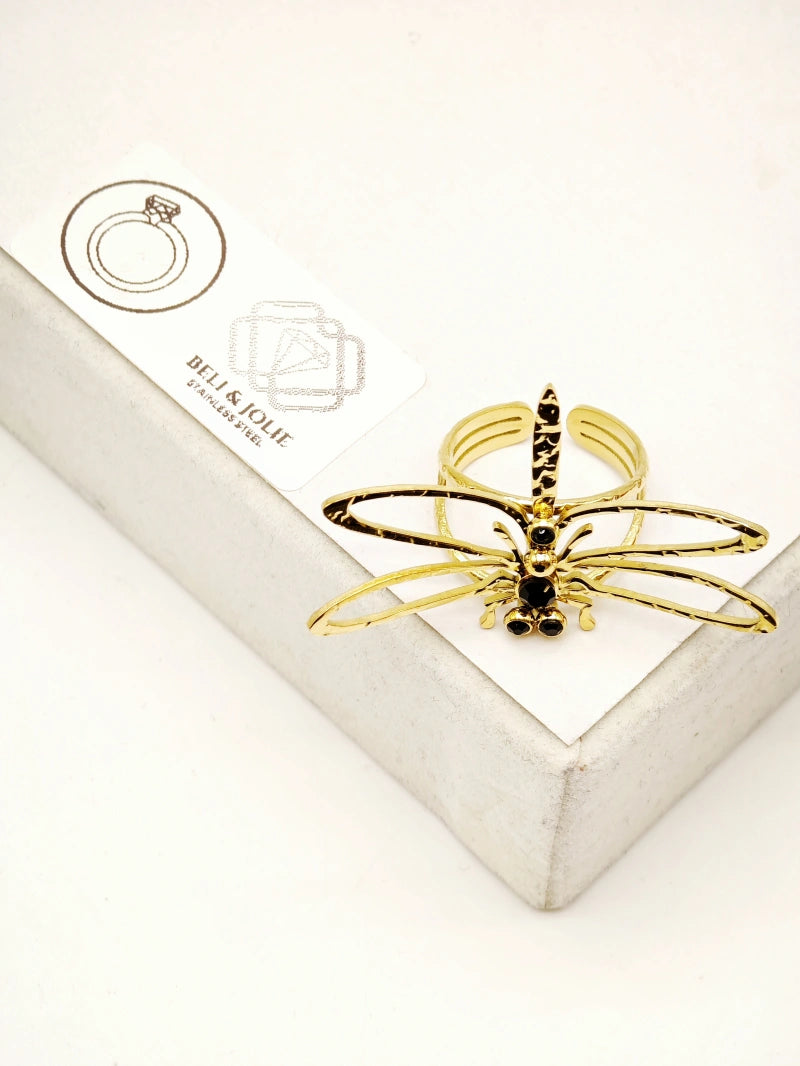 Bague en acier inoxydable ajustable - NOIR
