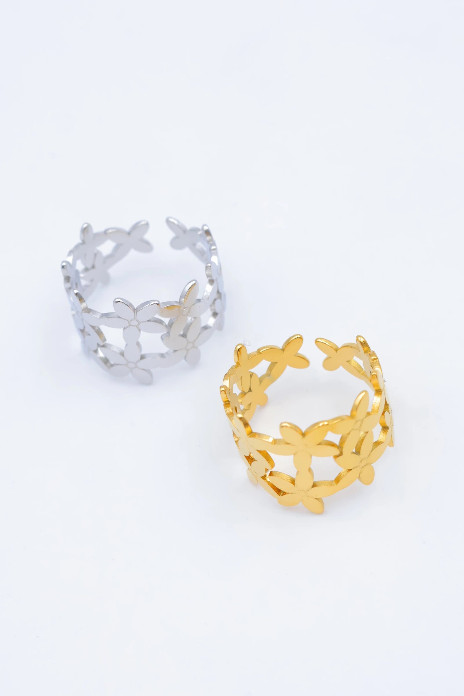 Bague en acier inoxydable ajustable - DORÉ