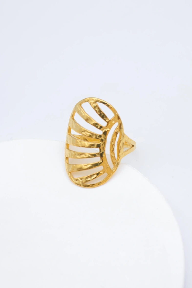 Bague en acier inoxydable ajustable - DORÉ