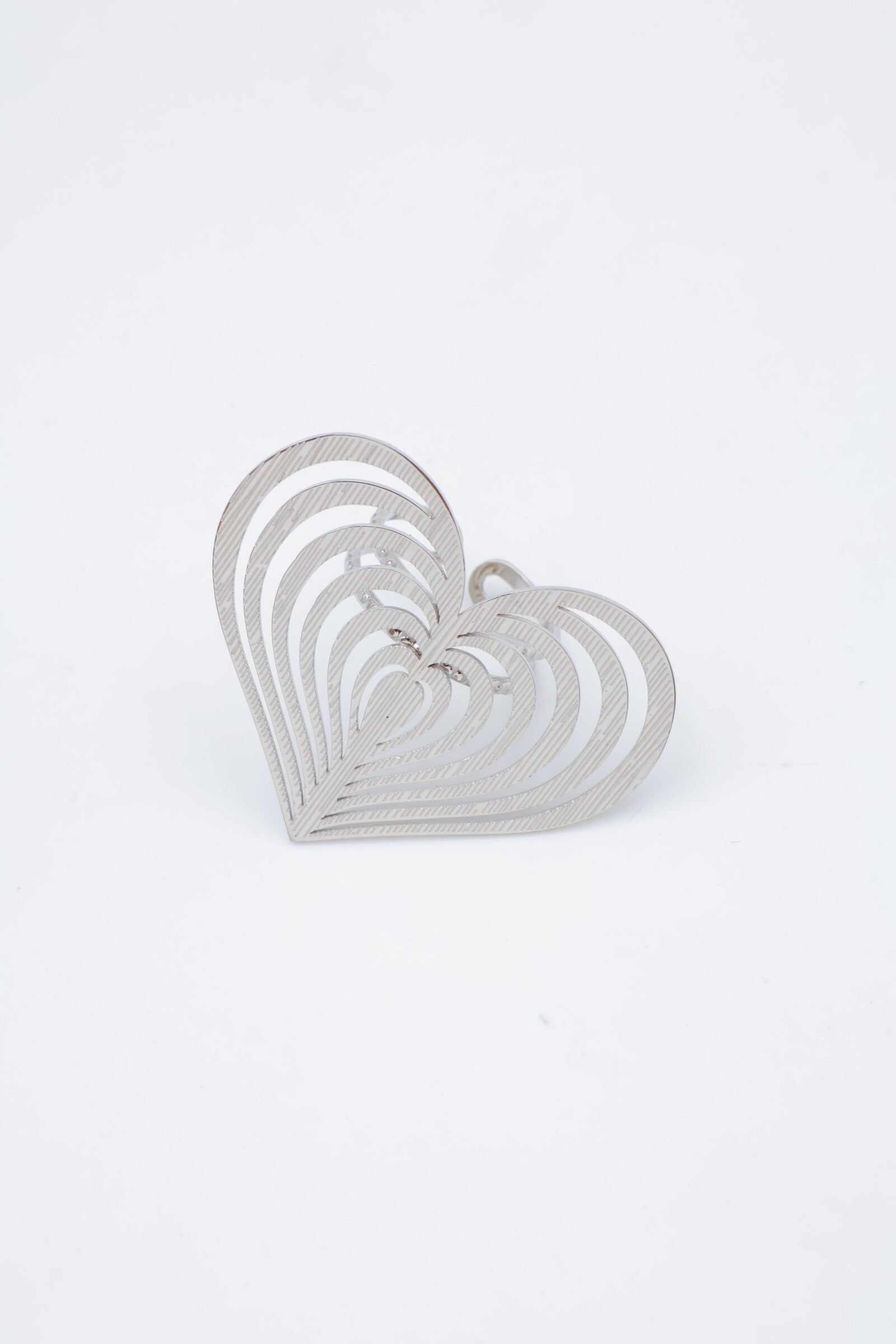 Bague en acier inoxydable ajustable - ARGENT