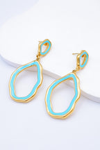 Boucles d'oreilles en acier inoxydable - BLEU