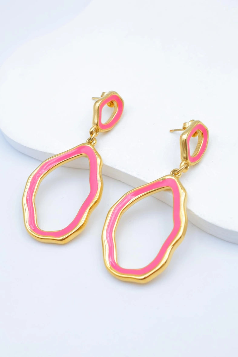 Boucles d'oreilles en acier inoxydable - ROSE