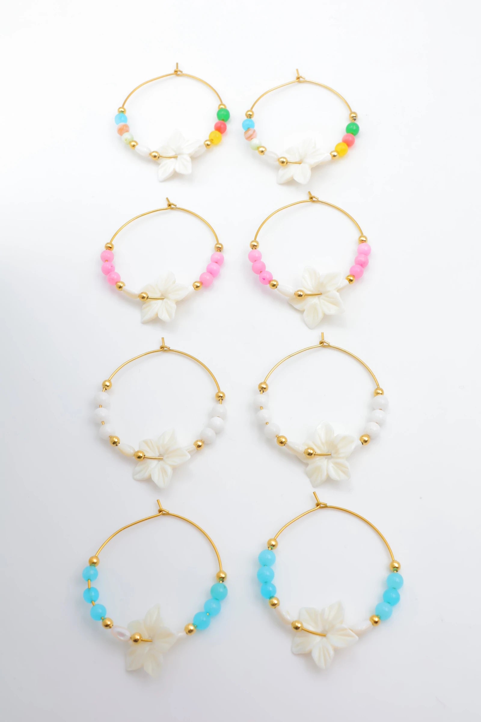 Boucles d'oreilles en acier inoxydable - BLEU