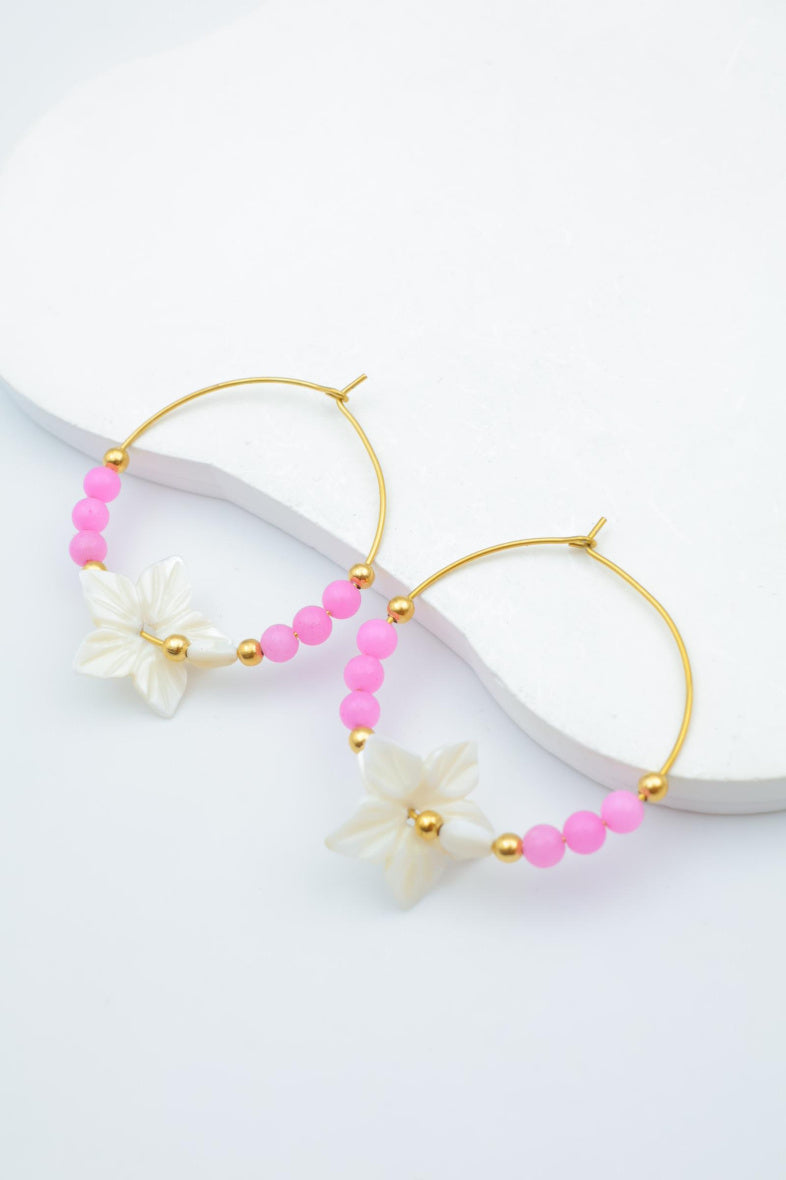 Boucles d'oreilles en acier inoxydable - VIOLET