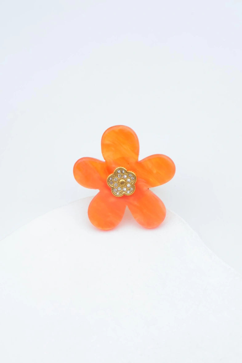 Bague en acier inoxydable ajustable - ORANGE