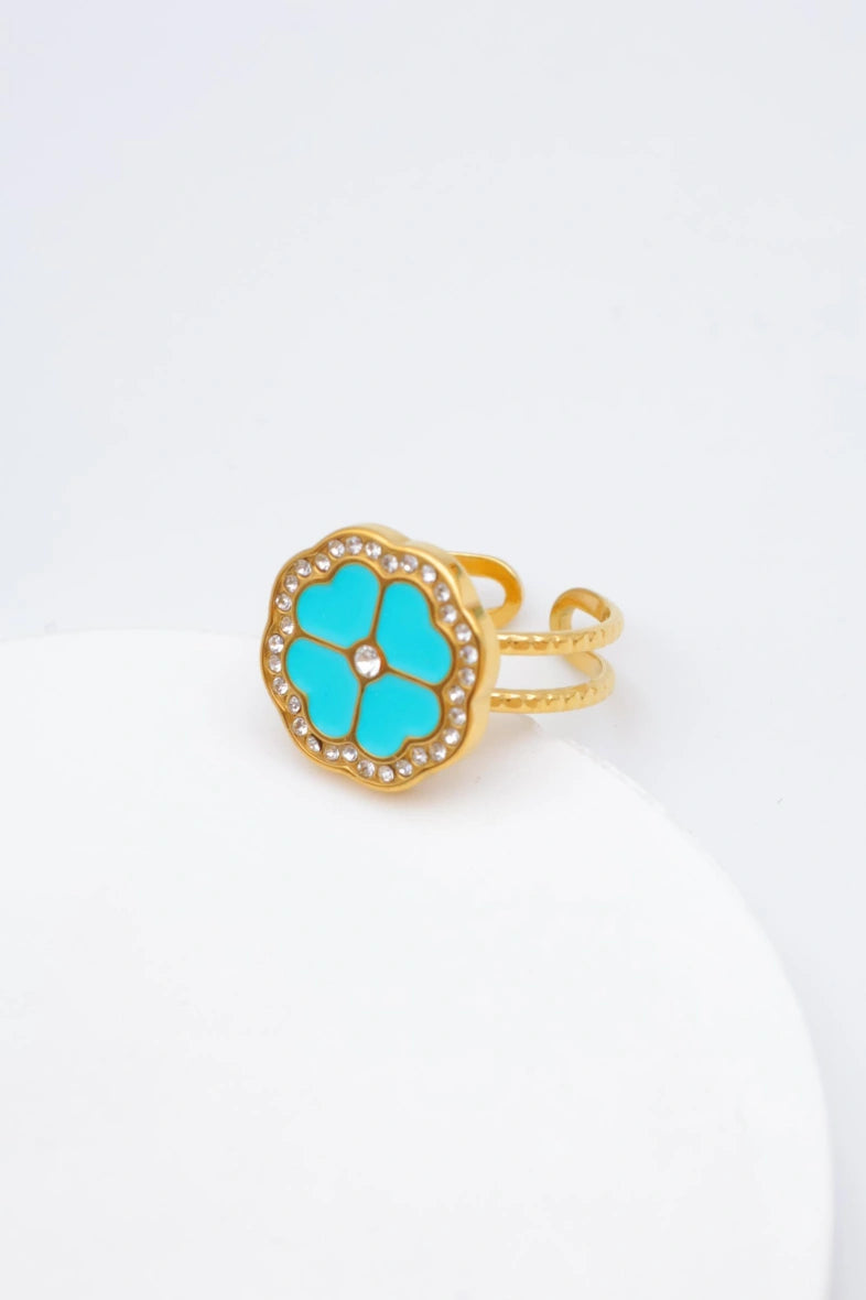 Bague en acier inoxydable ajustable - BLEU