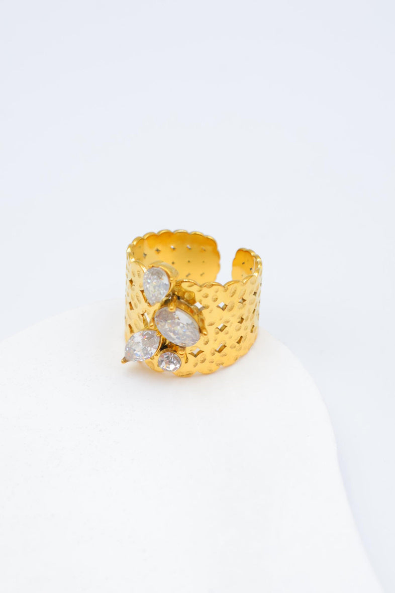 Bague en acier inoxydable ajustable - DORÉ