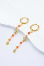 Boucles d'oreilles en acier inoxydable - ORANGE