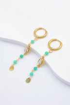 Boucles d'oreilles en acier inoxydable - VERT