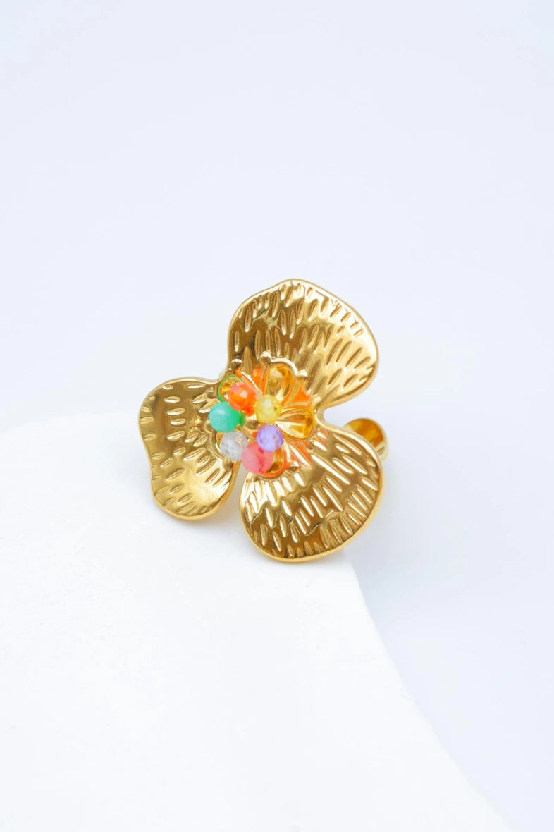 Bague en acier inoxydable ajustable - MULTICOLORE